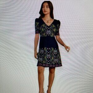 Boden dress--navy blue with pattern size 12